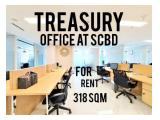 Treasury Office SCBD Distric 8,  Disewakan, 318 Sqm, Ready To Move in, ALSO AVAILABLE ANOTHER SPACE, Direct Owners - YANI LIM 08174969303